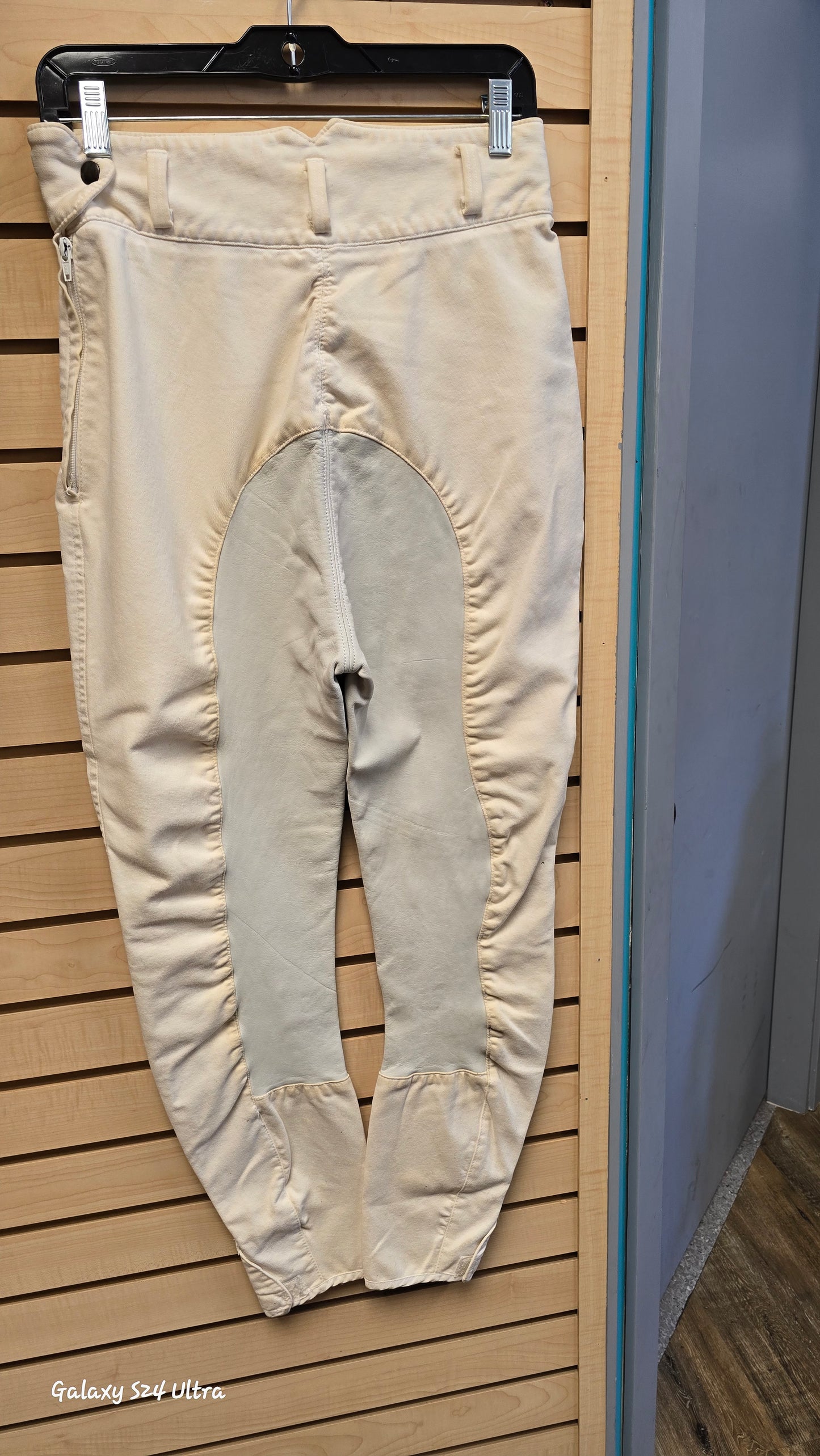 White Arista Full Seat Breeches, 28 Tall