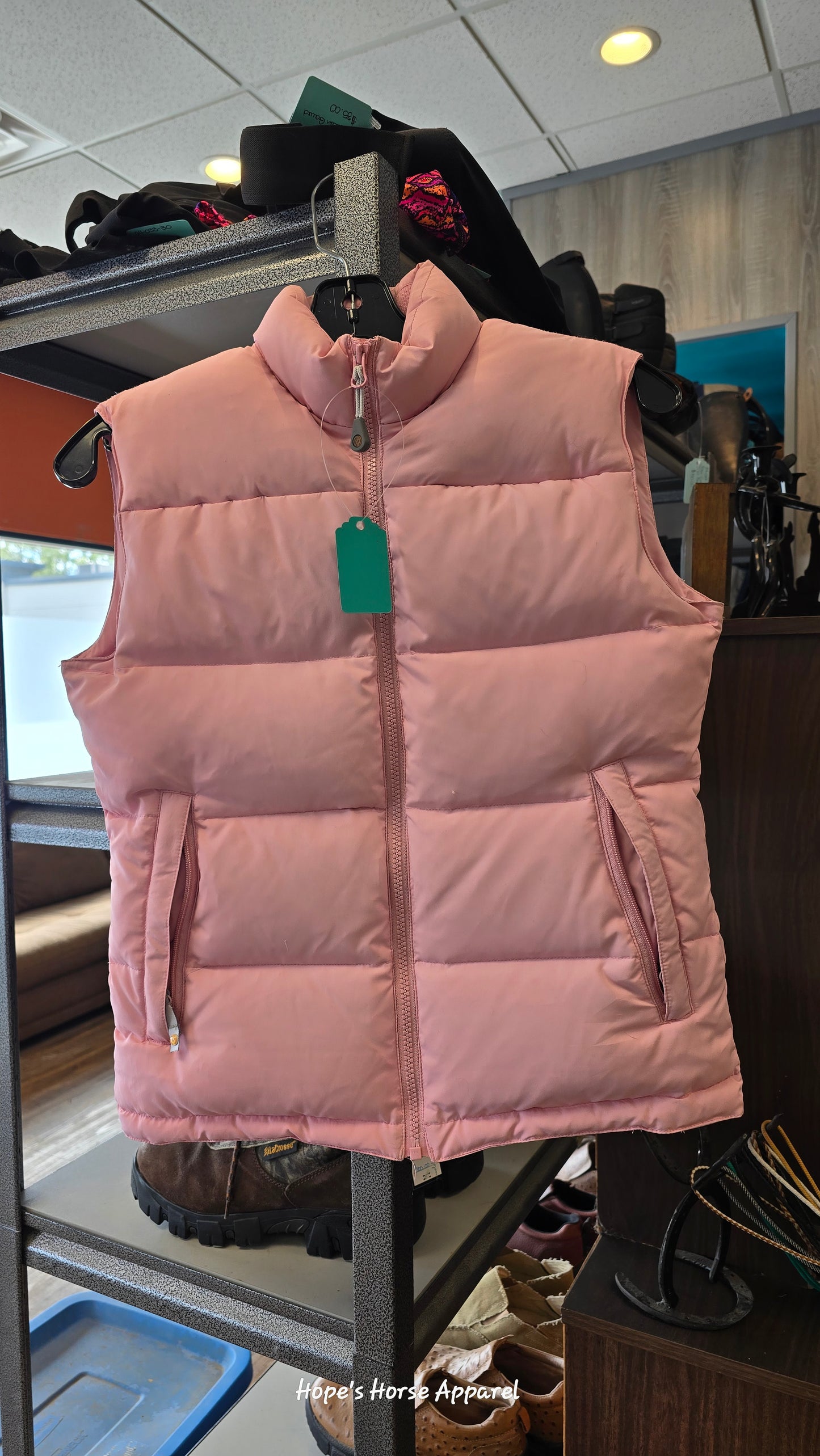 Pink Mole Down filled vest, Medium