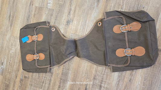 Brown Nylon Saddle Bags