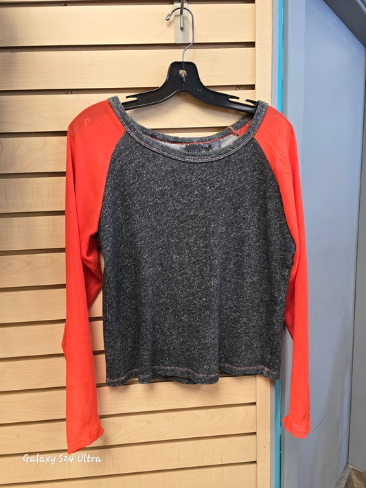 Grey & Orange  Sweater, Medium